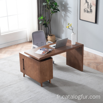 Bureau d&#39;ordinateur à la maison moderne nordique Bureau d&#39;étude de bureau de chambre simple Ergonomie Coin de table rond en forme d&#39;arc concave